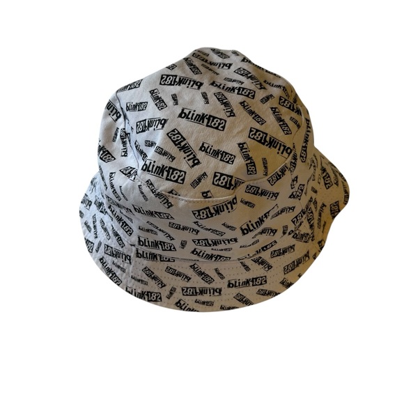 Blink 182 Reversible Bucket hat Black white logo Unisex Mens Women Concert merch - Picture 2 of 6